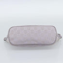 GUCCI GG Canvas Accessory Pouch Lavende Silver 07198 Auth 189988A-5