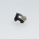 CHANEL COCO Mark Earring Metal Black CC Auth 189989A-4
