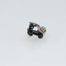 CHANEL COCO Mark Earring Metal Black CC Auth 189989A-8