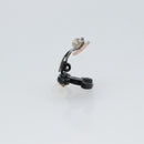 CHANEL COCO Mark Earring Metal Black CC Auth 189989A-9
