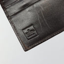 FENDI Zucca Canvas Compact Wallet Black Brown Auth 189991A-10