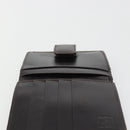 FENDI Zucca Canvas Compact Wallet Black Brown Auth 189991A-23