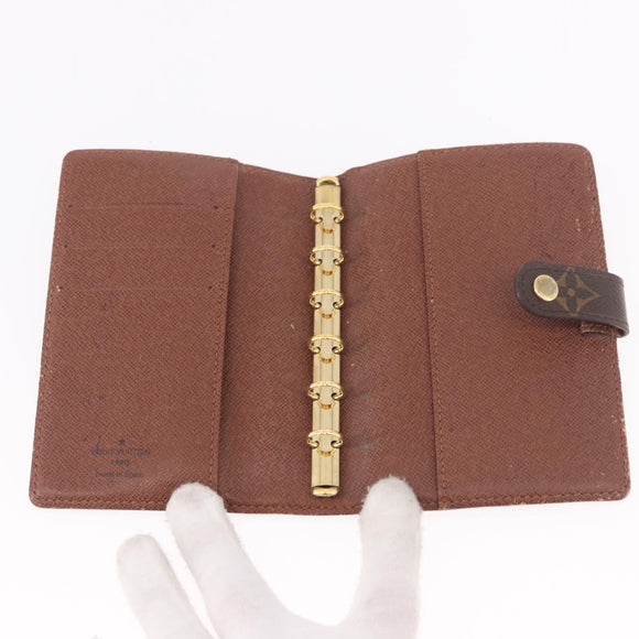 LOUIS VUITTON Monogram Agenda PM Day Planner Cover R20005 LV Auth 189992