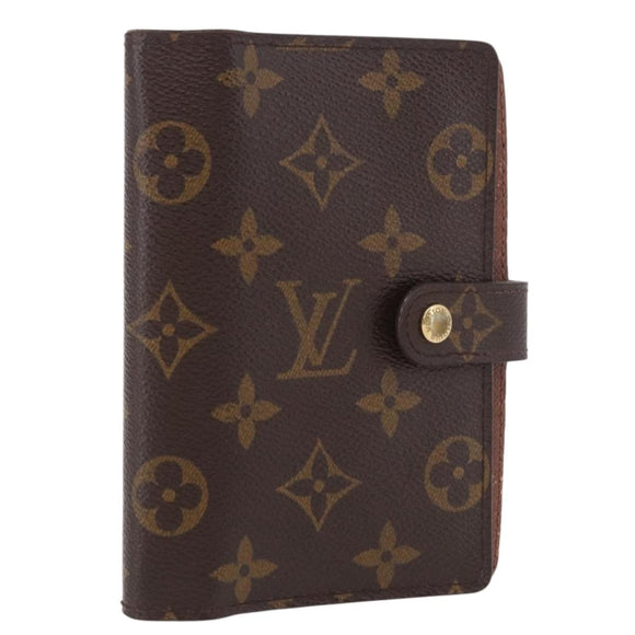 LOUIS VUITTON Monogram Agenda PM Day Planner Cover R20005 LV Auth 189992