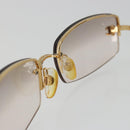 CHANEL COCO Mark Sunglasses Metal Gold Tone CC Auth 189994-14