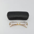 CHANEL COCO Mark Sunglasses Metal Gold Tone CC Auth 189994-12