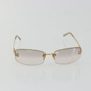 CHANEL COCO Mark Sunglasses Metal Gold Tone CC Auth 189994-13