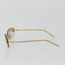 CHANEL COCO Mark Sunglasses Metal Gold Tone CC Auth 189994-3