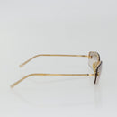 CHANEL COCO Mark Sunglasses Metal Gold Tone CC Auth 189994-5