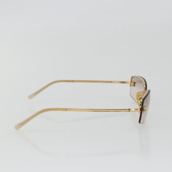 CHANEL COCO Mark Sunglasses Metal Gold Tone CC Auth 189994