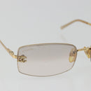 CHANEL COCO Mark Sunglasses Metal Gold Tone CC Auth 189994-6