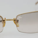 CHANEL COCO Mark Sunglasses Metal Gold Tone CC Auth 189994-8