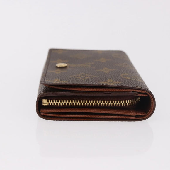 LOUIS VUITTON Monogram Porte Monnaie Billets Tresor Wallet M61730 Auth 189995A