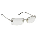 CHANEL COCO Mark Sunglasses Metal Silver CC Auth 189996-1