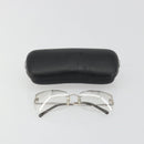 CHANEL COCO Mark Sunglasses Metal Silver CC Auth 189996-12