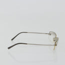 CHANEL COCO Mark Sunglasses Metal Silver CC Auth 189996-4