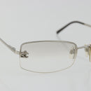 CHANEL COCO Mark Sunglasses Metal Silver CC Auth 189996-5