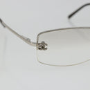 CHANEL COCO Mark Sunglasses Metal Silver CC Auth 189996-7