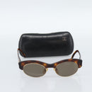CHANEL COCO Mark Sunglasses Plastic Brown Gold CC Auth 189997M-12