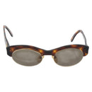 CHANEL COCO Mark Sunglasses Plastic Brown Gold CC Auth 189997M-13