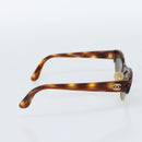CHANEL COCO Mark Sunglasses Plastic Brown Gold CC Auth 189997M-3