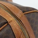 CELINE Macadam Canvas Boston Bag PVC Leather 2 Set Brown Gold Auth 190000-10
