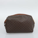 CELINE Macadam Canvas Boston Bag PVC Leather 2 Set Brown Gold Auth 190000-14