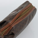 CELINE Macadam Canvas Boston Bag PVC Leather 2 Set Brown Gold Auth 190000-16