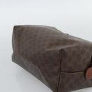 CELINE Macadam Canvas Boston Bag PVC Leather 2 Set Brown Gold Auth 190000-18
