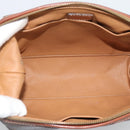 CELINE Macadam Canvas Boston Bag PVC Leather 2 Set Brown Gold Auth 190000-19