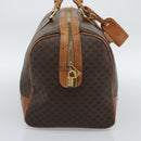 CELINE Macadam Canvas Boston Bag PVC Leather 2 Set Brown Gold Auth 190000-4