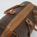 CELINE Macadam Canvas Boston Bag PVC Leather 2 Set Brown Gold Auth 190000-5