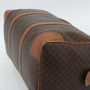 CELINE Macadam Canvas Boston Bag PVC Leather 2 Set Brown Gold Auth 190000-8