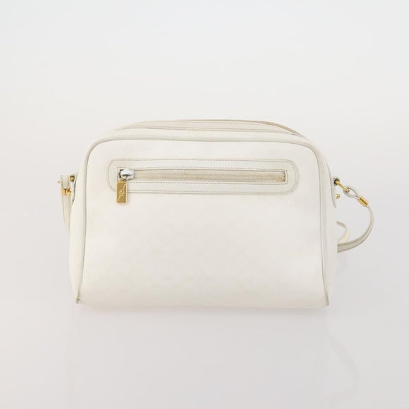 GUCCI GG Canvas Micro GG Supreme Shoulder Bag PVC 2 Set White Black Auth 190001