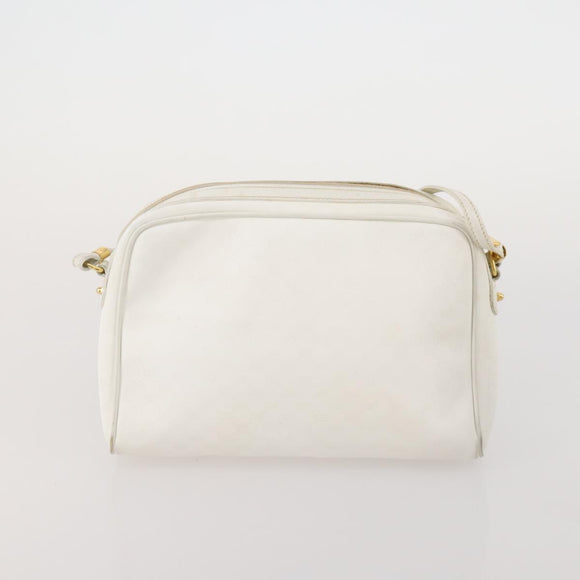 GUCCI GG Canvas Micro GG Supreme Shoulder Bag PVC 2 Set White Black Auth 190001