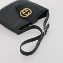 GUCCI GG Canvas Hand Bag PVC 3 Set Black Beige Silver Auth 190003-19
