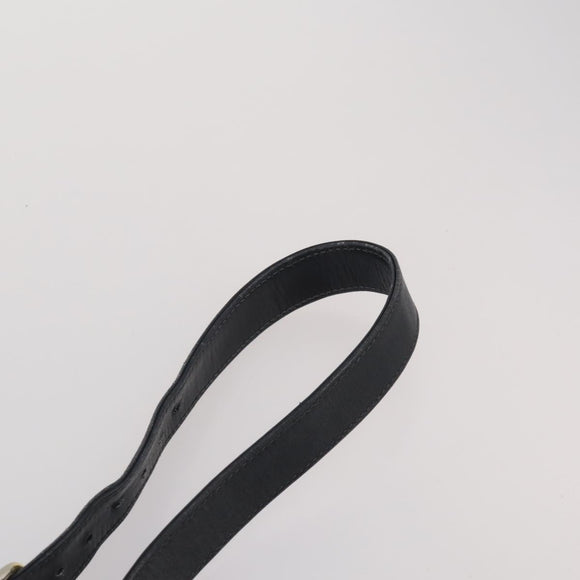 GUCCI GG Canvas Hand Bag PVC 3 Set Black Beige Silver Auth 190003