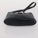 GUCCI GG Canvas Hand Bag PVC 3 Set Black Beige Silver Auth 190003-21