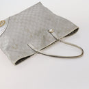 GUCCI GG Canvas Hand Bag PVC 3 Set Black Beige Silver Auth 190003-5