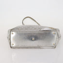 GUCCI GG Canvas Hand Bag PVC 3 Set Black Beige Silver Auth 190003-7