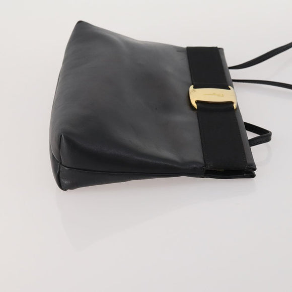Salvatore Ferragamo Vala Shoulder Bag Leather 2 Set Black Auth 190004