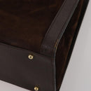 GUCCI Bamboo Hand Bag Suede 2way 2 Set Brown Auth 190005-8