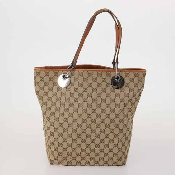 BOTTEGA VENETA Gucci GG Canvas Bag Wool Leather 4 Set Brown Beige Auth 190006