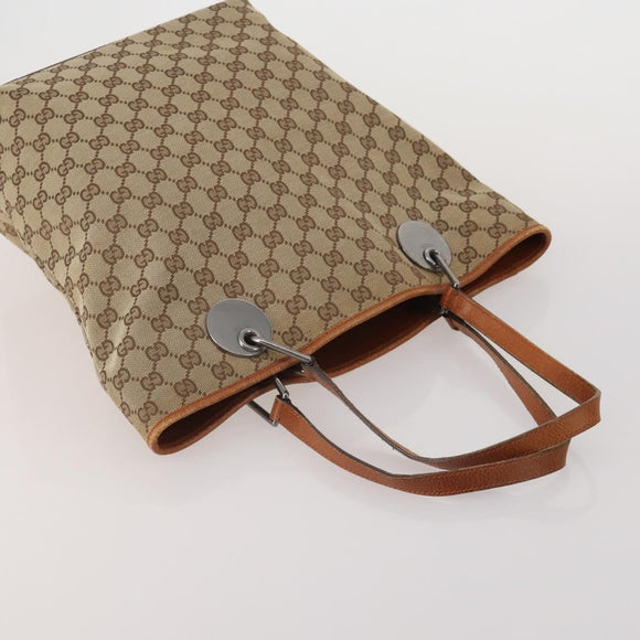 BOTTEGA VENETA Gucci GG Canvas Bag Wool Leather 4 Set Brown Beige Auth 190006
