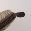 Burberrys Nova Check Clutch Bag Nylon Leather Canvas 6 Set Beige Auth 190007-11