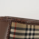 Burberrys Nova Check Clutch Bag Nylon Leather Canvas 6 Set Beige Auth 190007-23