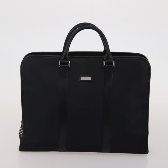 BURBERRY Business Bag Leather Canvas 4 Set Khaki Black Auth 190008