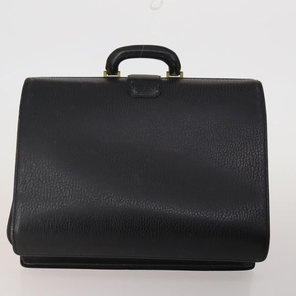 BURBERRY Business Bag Leather Canvas 4 Set Khaki Black Auth 190008