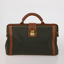 BURBERRY Business Bag Leather Canvas 4 Set Khaki Black Auth 190008-8
