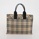 BURBERRY Nova Check Blue Label Hand Bag Canvas 4 Set Green Beige Auth 190010-20